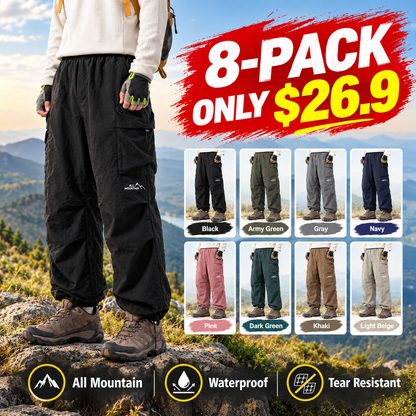 Unisex Loose-Fit Hiking Pants - Lightweight Water-Resistant Quick-Dry Outdoor Pants