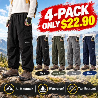 Unisex Loose-Fit Hiking Pants - Lightweight Water-Resistant Quick-Dry Outdoor Pants
