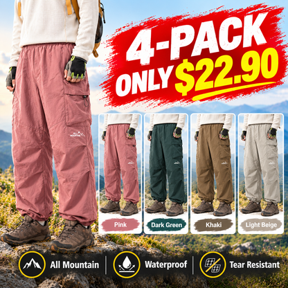 Unisex Loose-Fit Hiking Pants - Lightweight Water-Resistant Quick-Dry Outdoor Pants