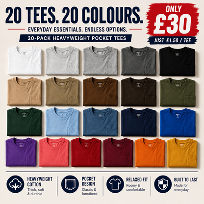 Classic Heavyweight Pocket Work Tee – Relaxed Fit, Built for Everyday Work