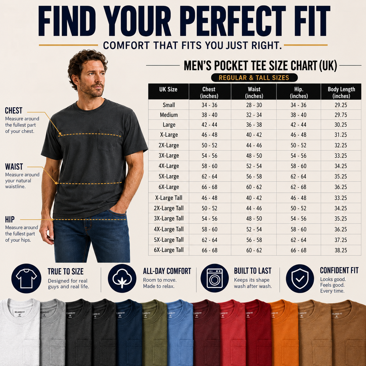 Classic Heavyweight Pocket Work Tee – Relaxed Fit, Built for Everyday Work
