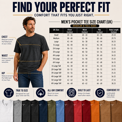 Classic Heavyweight Pocket Work Tee – Relaxed Fit, Built for Everyday Work