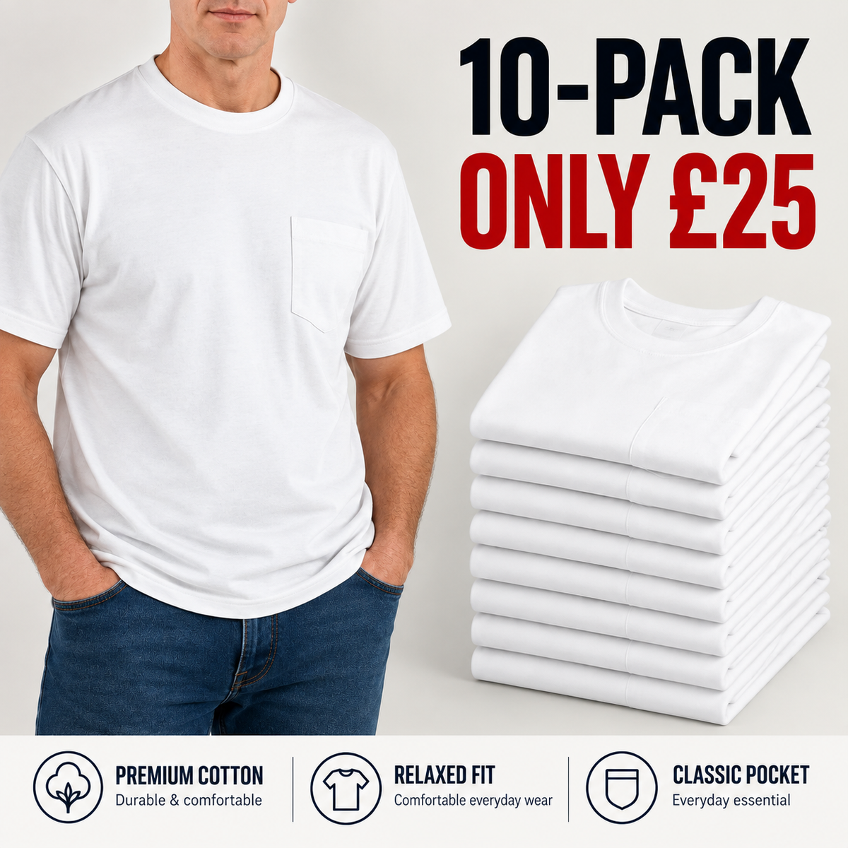 Classic Heavyweight Pocket Work Tee – Relaxed Fit, Built for Everyday Work