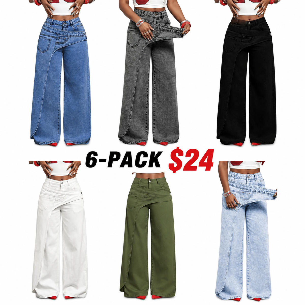 Women's Casual Denim Long Pants