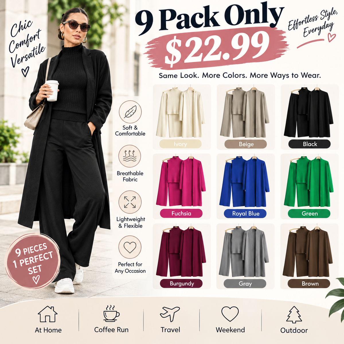 Women's Casual Comfort Outfit – Stylish & Easy to Wear