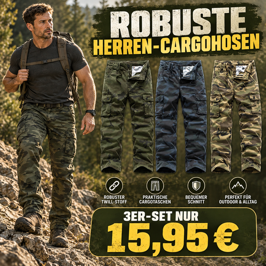 🥾 50% Rabatt | Robuster Utility-Style für Outdoor & Alltag – Herren Cargohose