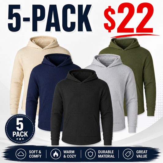 Men's Multi Waffle Knit Pullover Hoodie
