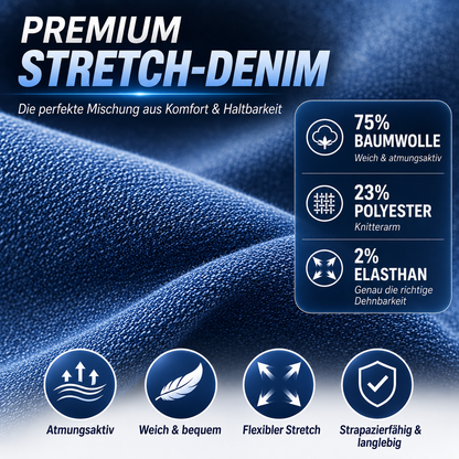 Begrenzter Vorrat! Herren Slim Straight Jeans mit Flex-Stretch & 5 Taschen
