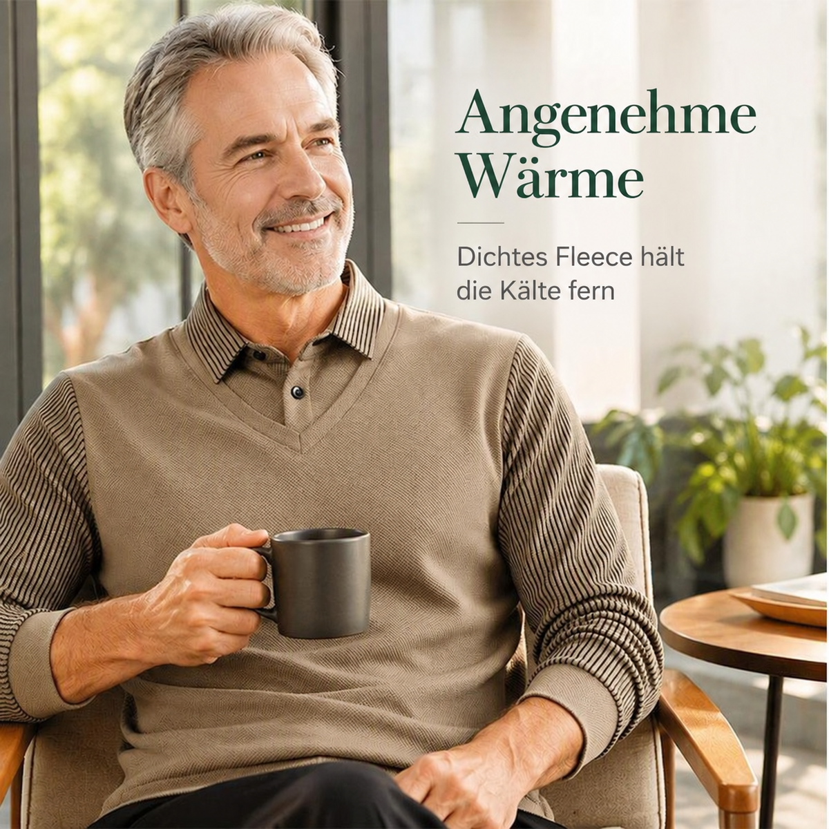 Herren-Langarmshirt im 2-in-1-Look mit Polokragen