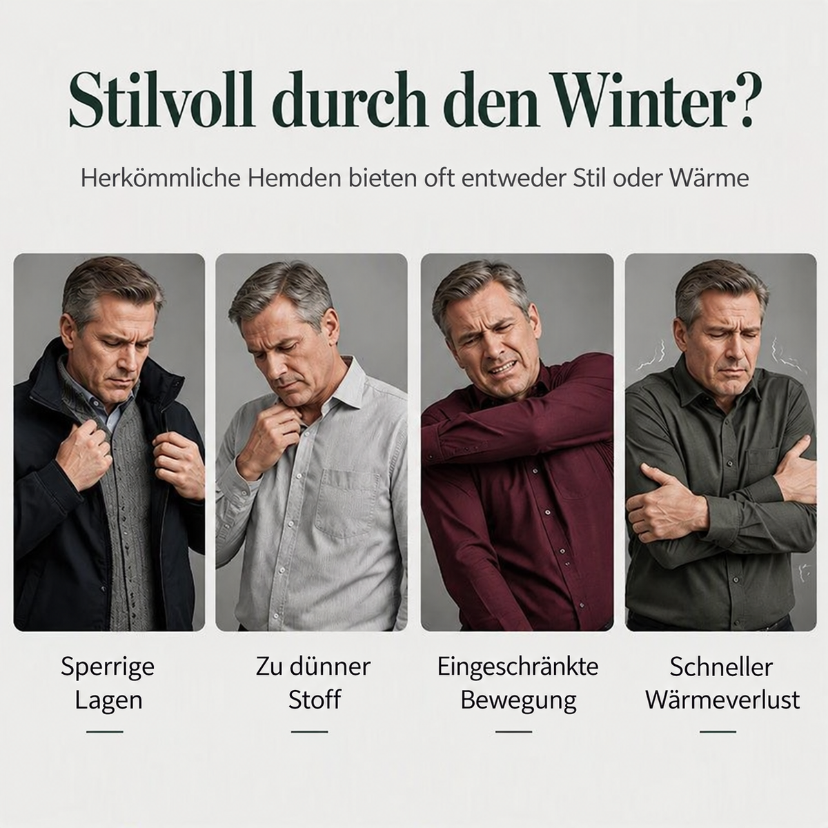 Herren-Langarmshirt im 2-in-1-Look mit Polokragen