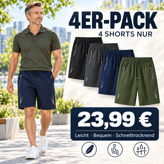 🩳 50% RABATT! 🔥 3er-Pack kühlende Sportshorts – Luftige & schnell trocknende Shorts – Leicht & bequem – ideal für Sommer, Training oder Entspannung ☀️🏃‍♂️✨