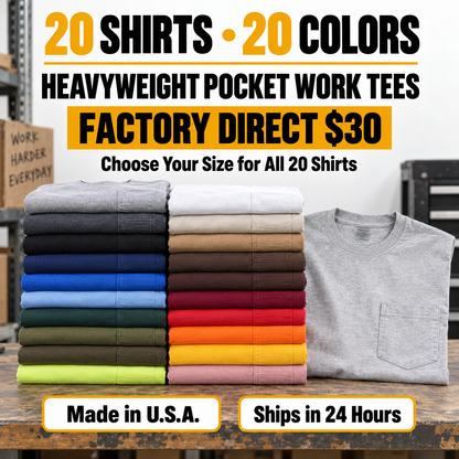 🔥Men's Heavyweight Cotton Pocket T-Shirt – Relaxed Fit Everyday Casual Tee