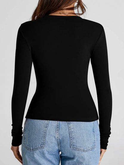 Women's Casual Long Sleeve Crew Neck Top