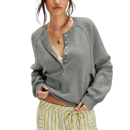 Women's Summer V-Neck Waffle Knit Top