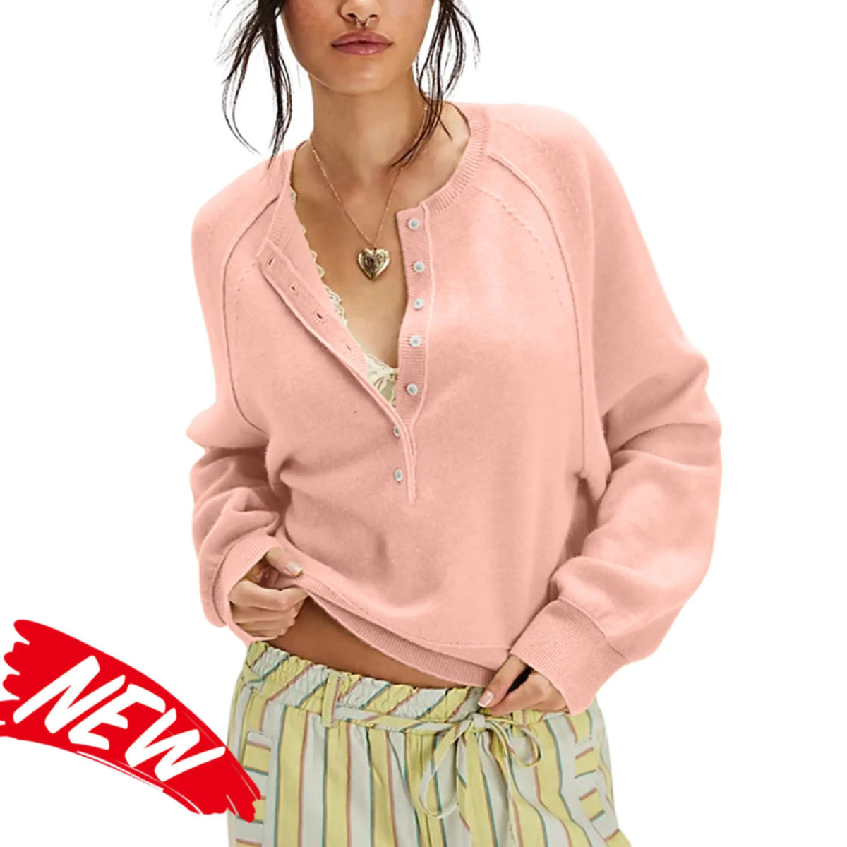 Women's Summer V-Neck Waffle Knit Top
