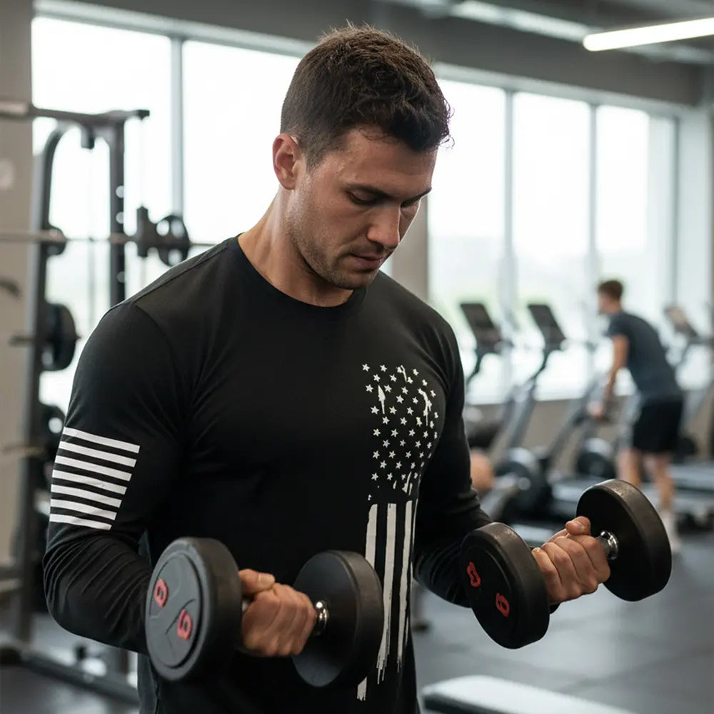 Men's Quick-Dry Long Sleeve Athletic Shirts