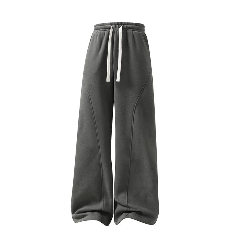 Unisex Fleece Thermal Lined Sweatpants - Oversize Comfort