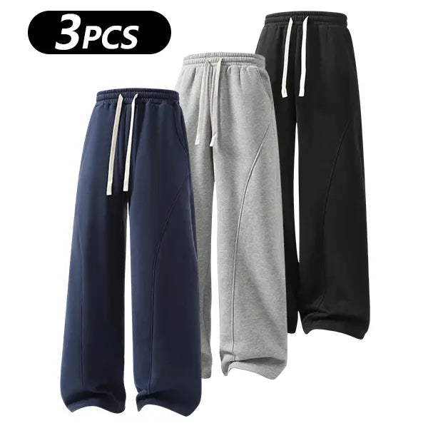 Unisex Fleece Thermal Lined Sweatpants - Oversize Comfort