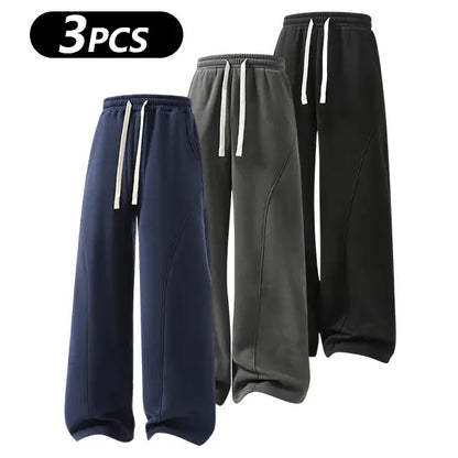 Unisex Fleece Thermal Lined Sweatpants - Oversize Comfort