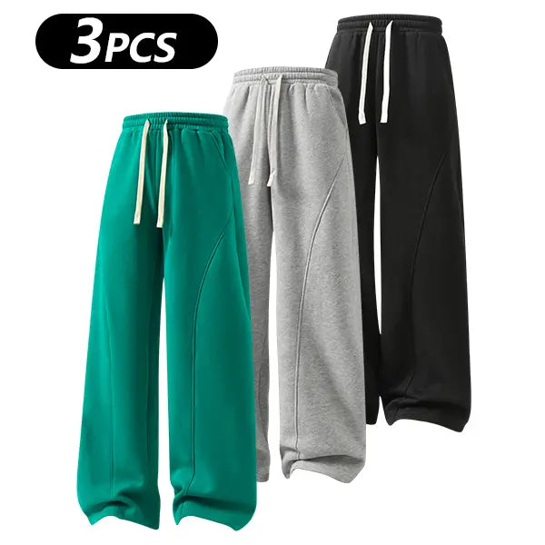 Unisex Fleece Thermal Lined Sweatpants - Oversize Comfort