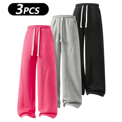 Unisex Fleece Thermal Lined Sweatpants - Oversize Comfort