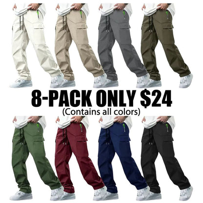 Men's Loose-Fit Multi-Pocket Plus-Size Cargo Pants