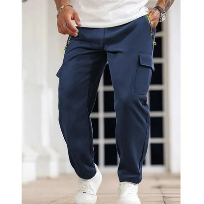 Men's Loose-Fit Multi-Pocket Plus-Size Cargo Pants