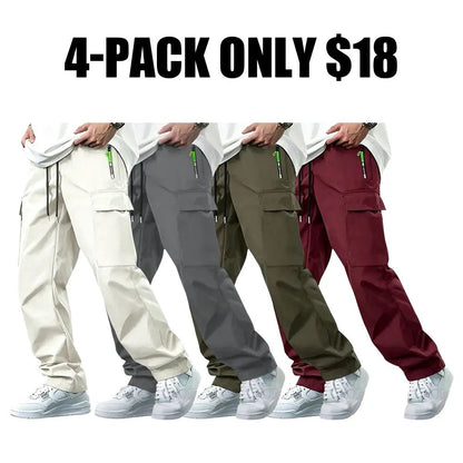 Men's Loose-Fit Multi-Pocket Plus-Size Cargo Pants