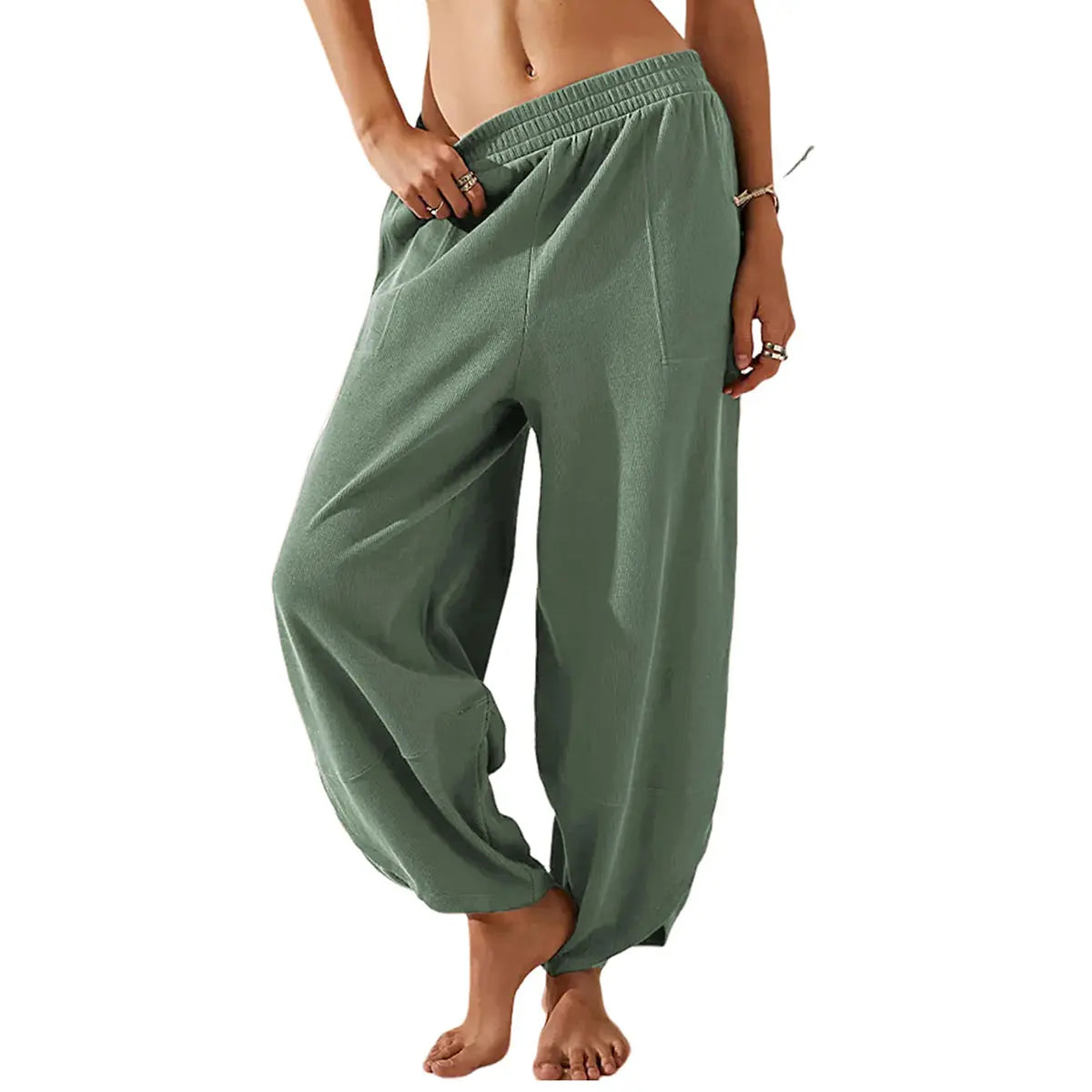 Women's Elastic Waist Wide Leg Palazzo Pants