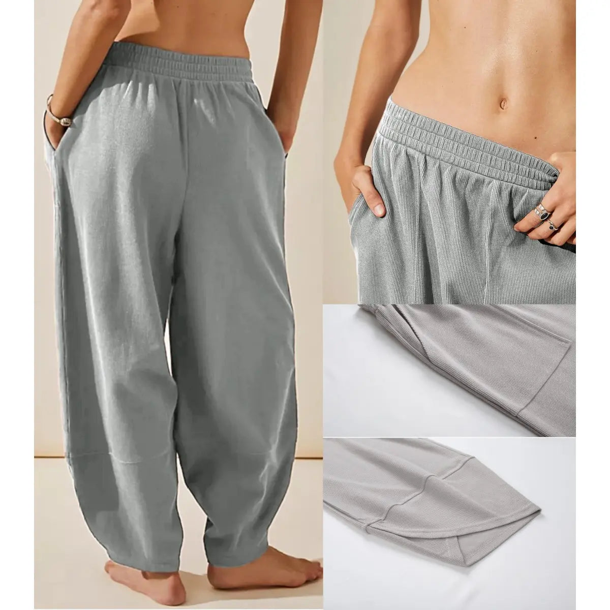 Women's Elastic Waist Wide Leg Palazzo Pants