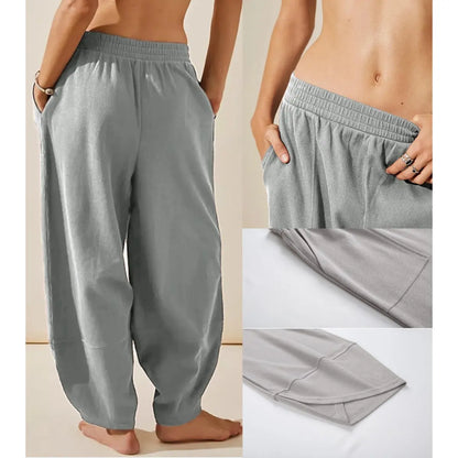 Women's Elastic Waist Wide Leg Palazzo Pants