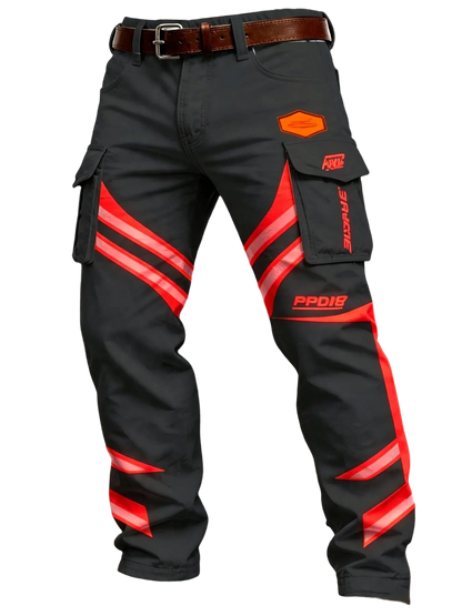 Men's Casual Fall & Winter Button Long Pants with Pockets, Slim Fit Ankle-Length Workwear