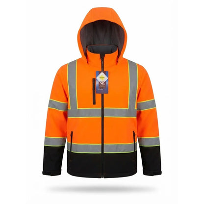 Men's ANSI/EN Certified Hi-Vis Waterproof Fleece Work Jacket