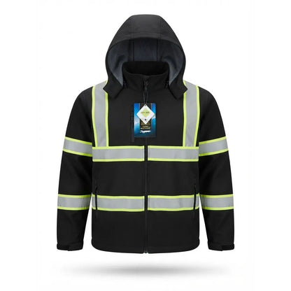 Men's ANSI/EN Certified Hi-Vis Waterproof Fleece Work Jacket