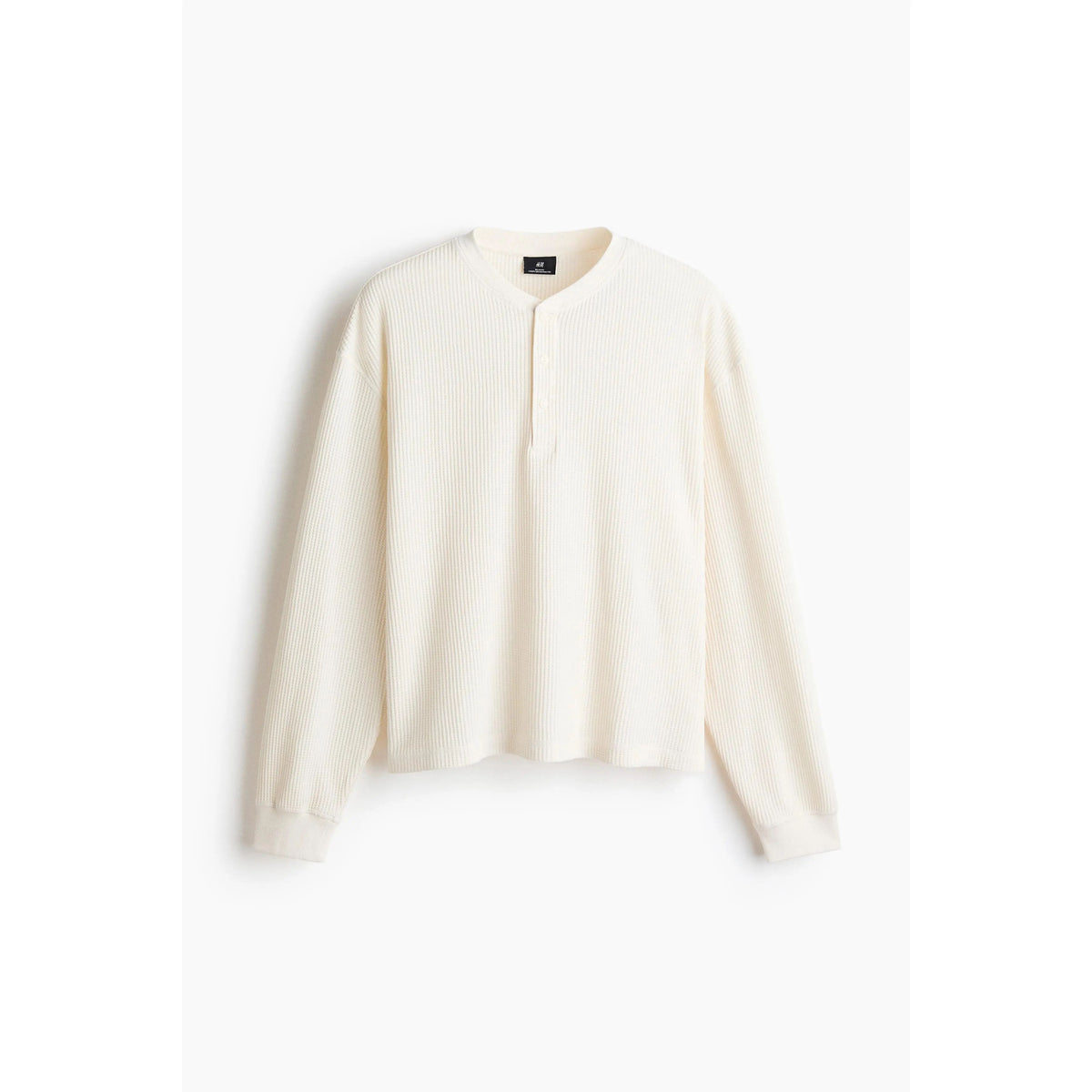 Men's Classic Regular Fit Waffle Knit Henley Top