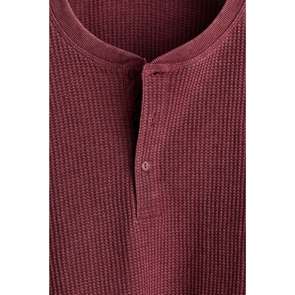 Men's Classic Regular Fit Waffle Knit Henley Top