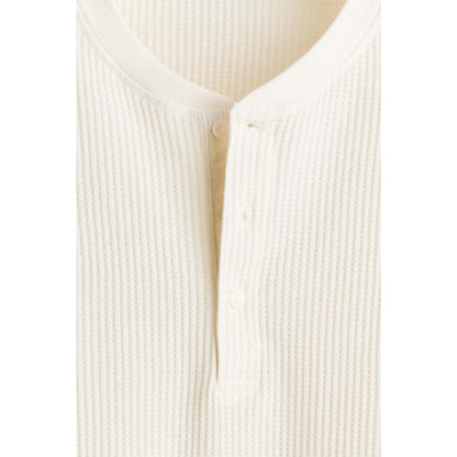 Men's Classic Regular Fit Waffle Knit Henley Top