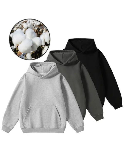 Cotton Blend Pullover Hoodie – Regular Fit, Soft & Breathable Everyday Essential
