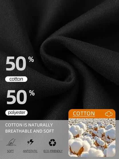 Cotton Blend Pullover Hoodie – Regular Fit, Soft & Breathable Everyday Essential