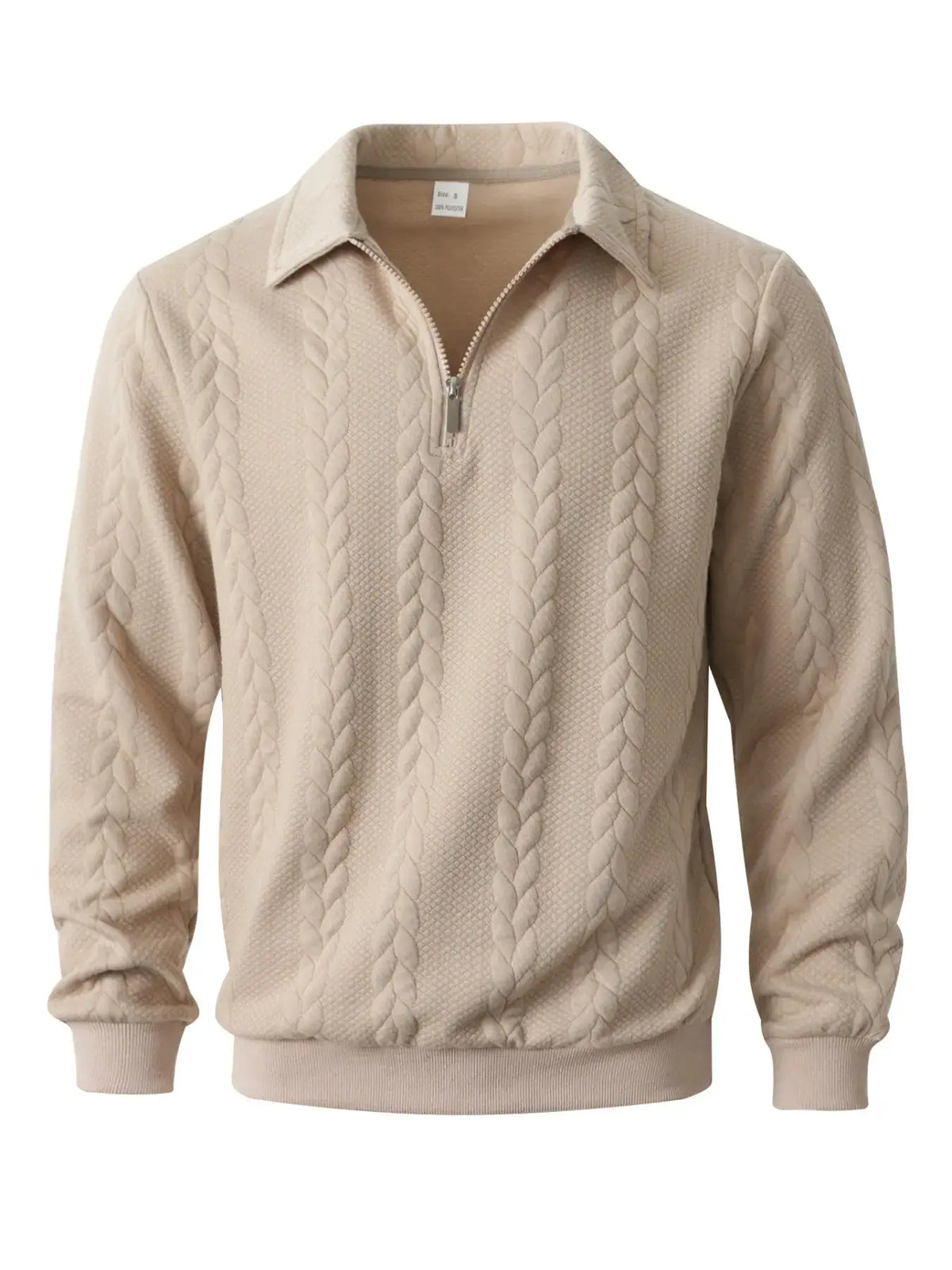 Men's Old Money Half-Zip Knit Polo Sweater