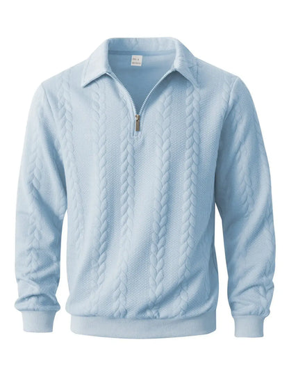 Men's Old Money Half-Zip Knit Polo Sweater