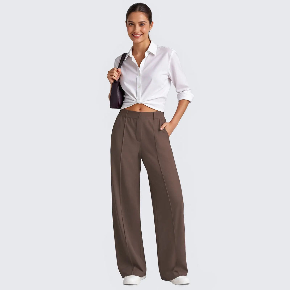 Women's High-Rise Straight Leg Ponte Pants