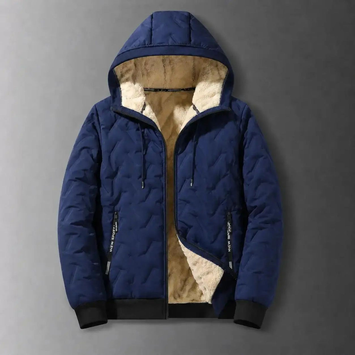 Unisex Windproof Waterproof Winter Jacket – Heavyweight Insulated Hooded Coat with Safety Pocket