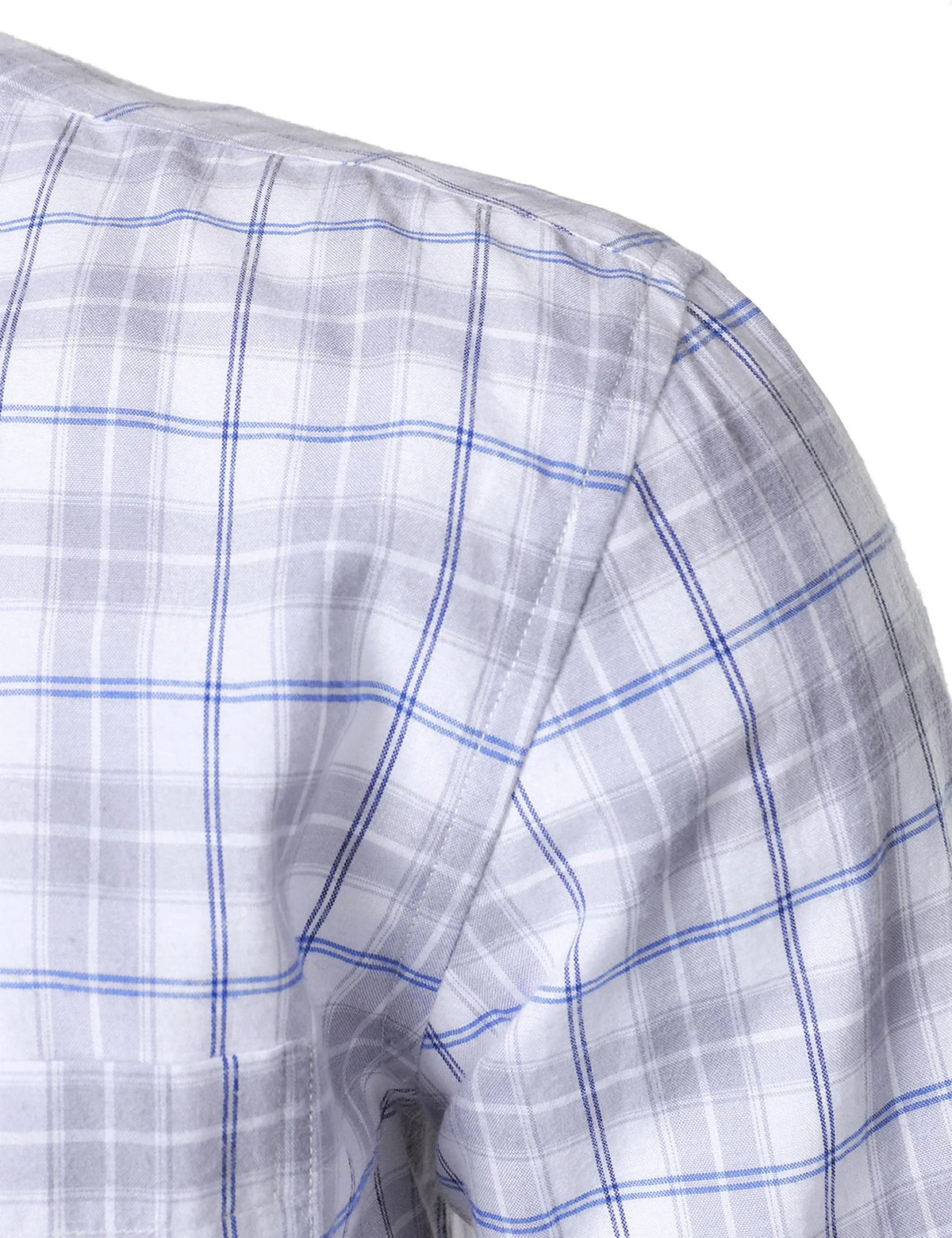Men's Plaid Long Sleeve Dress Shirt