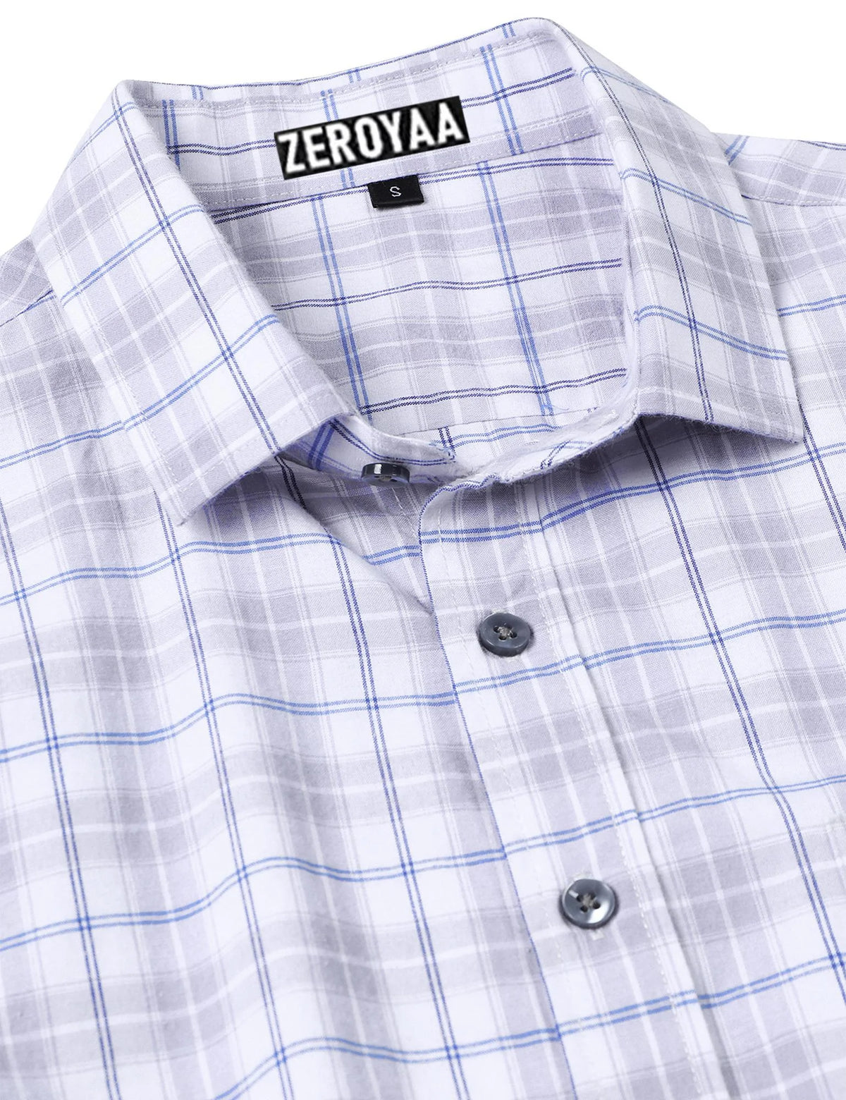 Men's Plaid Long Sleeve Dress Shirt