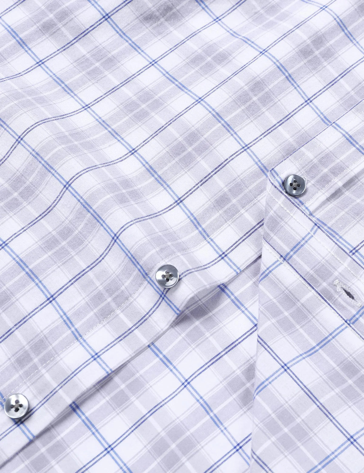 Men's Plaid Long Sleeve Dress Shirt