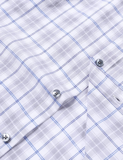 Men's Plaid Long Sleeve Dress Shirt