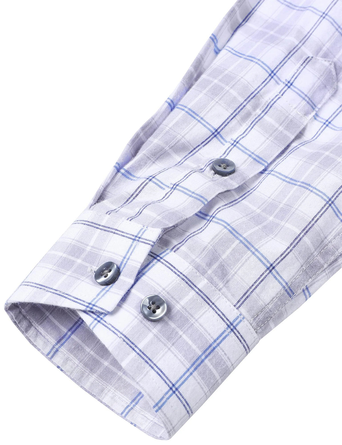 Men's Plaid Long Sleeve Dress Shirt