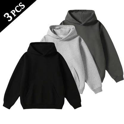 Men's Cotton Blend Hoodie Long Sleeve Pullover Black Beige Casual Wear