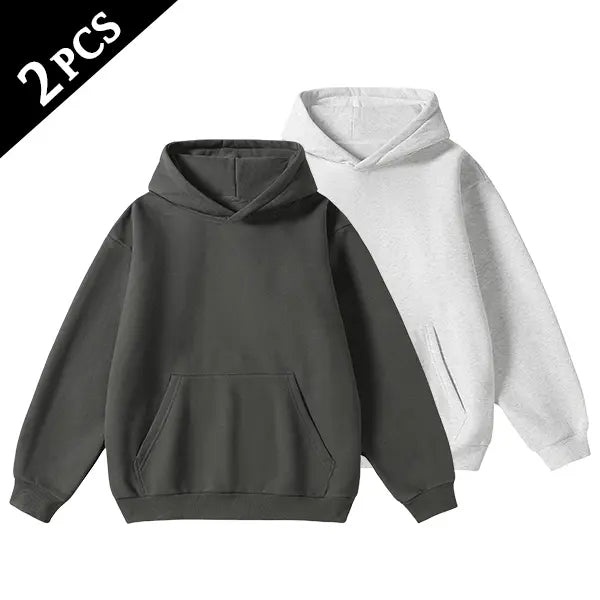 Men's Cotton Blend Hoodie Long Sleeve Pullover Black Beige Casual Wear